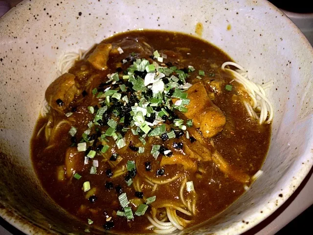 Snapdishの料理写真:朝から…カレーそうめん|いつみさん