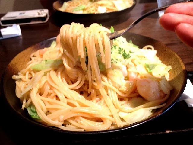 キャベツと海老のパスタ|hirokiさん