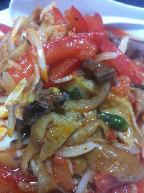 myanmar salad cooking by myself:)|lazynandyさん