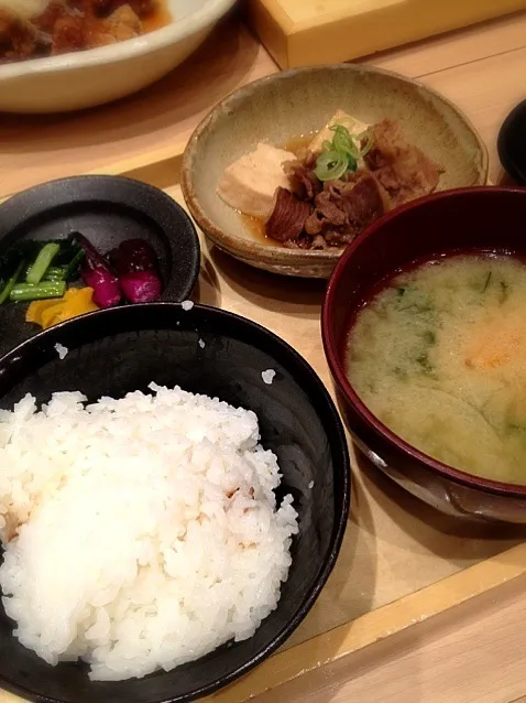 Snapdishの料理写真:焼き鯖定食の、定食部分w|Kojiさん