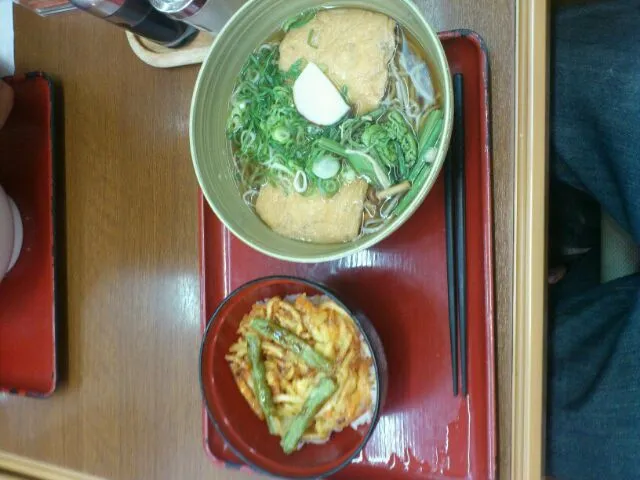 京風そばとミニ天丼セット|ざっきーさん