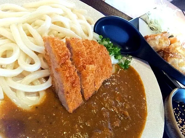 Udon served with Curry and Tonkatsu|Little Tomatoさん