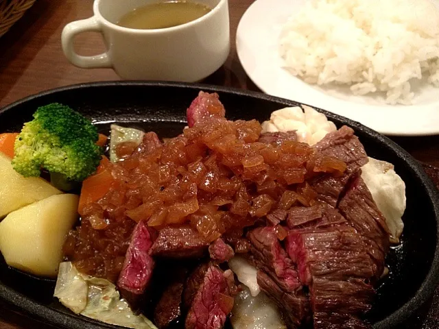 犇屋 ハラミステーキ定食|しーさん