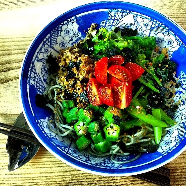 organic veggie soba lunch|tayukoさん