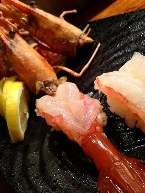 Live spotted prawn Sushi!|Hitoshi Hokamuraさん