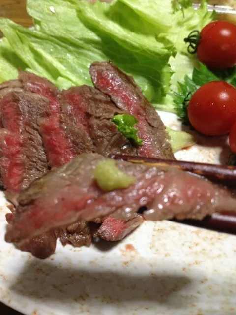 Snapdishの料理写真:wagyu with wasabi|do dyuさん