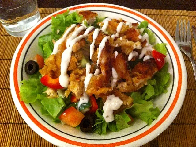 crispy chicken salad|keiko mashimaさん