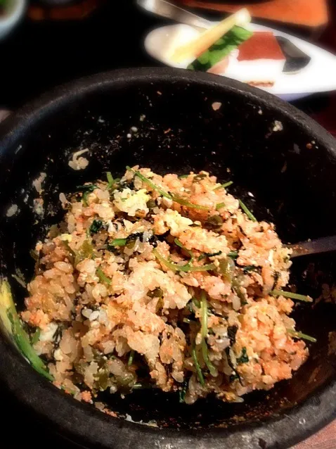 明太子と高菜の石焼きご飯。混ぜた後|えみさん