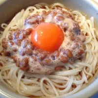 Snapdishの料理写真:納豆冷麦