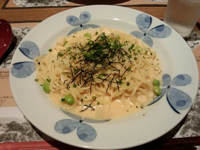 枝豆とポテトの明太子クリームパスタ|sayonnさん