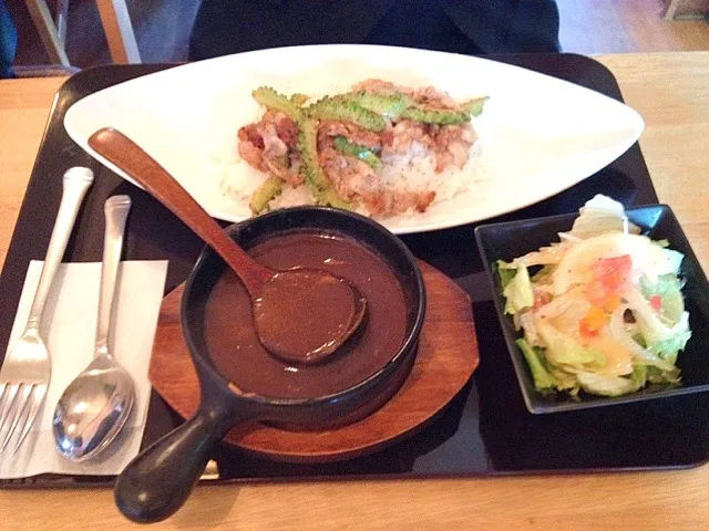 Snapdishの料理写真:豚ゴーヤーカレー|ぷぷぷさん