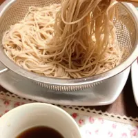 Snapdishの料理写真:奈良、都祁村の蕎麦入り素麺|にゃにゃさん