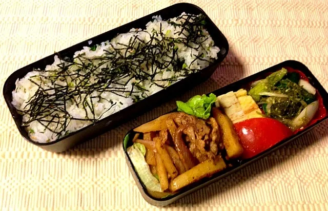 Snapdishの料理写真:豚ジャガ炒め弁当|Cabezon.Nakamuraさん