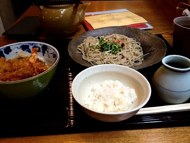 辛み大根おろしそば＆小天丼|七味ノムリエさん