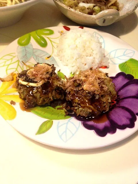 お好み焼き風ハンバーグ＼(^o^)／|くりはらさん