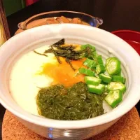 ネバネバ丼・お出汁をつけて二つの味で♪|ナタリーさん