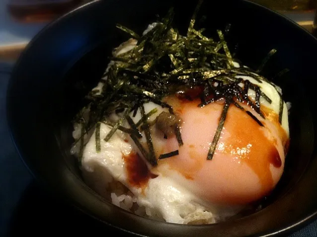 目玉焼きごはん柚子胡椒添え|たけさん