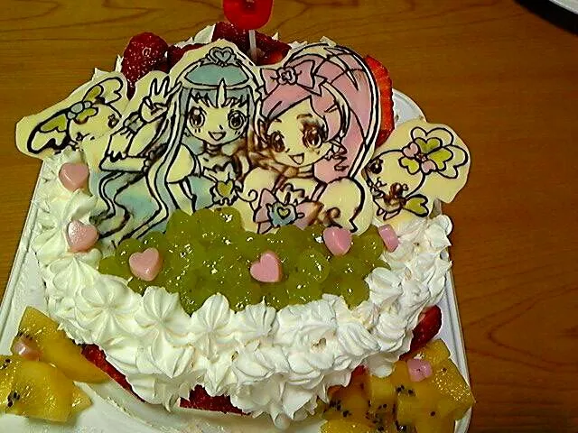 お誕生日ケーキ（ﾊｰﾄｷｬｯﾁ）|mmmさん