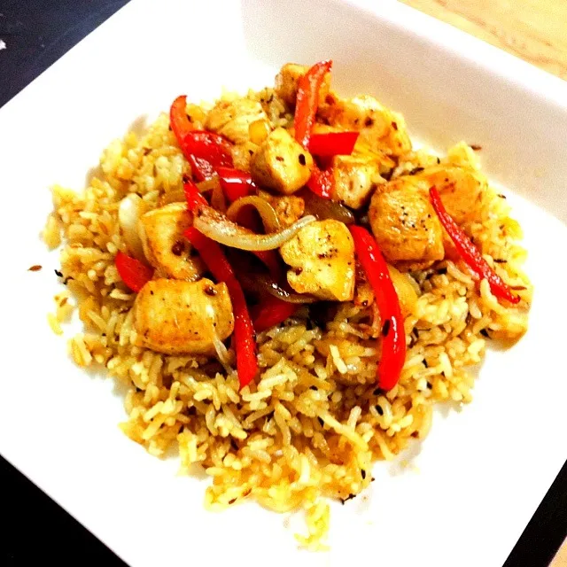 garlic chicken with jeera rice|josh nelsonさん