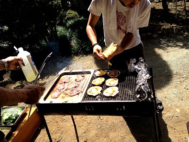 お盆、田舎でBBQ|kiriさん