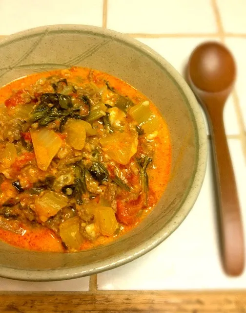 牛挽肉とセロリの煮込み♡|おーこ🍅野菜ソムリエの母ちゃんさん