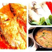 "Chu Chi"King of curry cooked with fish served with a spicy sauce.|Khunantzさん