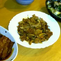 豚の角煮  焼肉風野菜炒め  海藻サラダ|ゆいさん