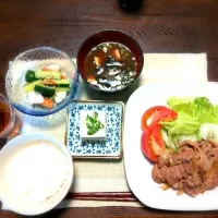 生姜焼き定食|土肥茜さん