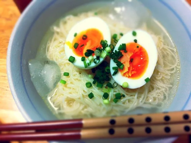 鶏塩スープそうめん|emiﾟ+｡:.ﾟஐ♡さん