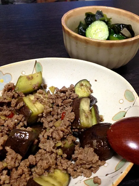 なすとひき肉の炒め物|三戸香苗さん