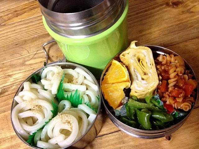 今日の息子のお弁当☆冷やしうどん♪|satomiさん