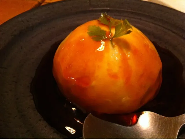 バニラアイスのカラメルソースがけ|いまむら まさおさん