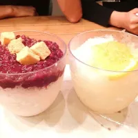 Yuzu and red bean pak ping su/shaved ice!|joyceさん