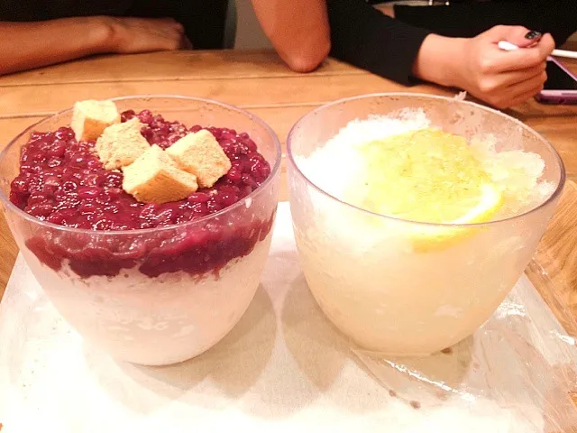 Yuzu and red bean pak ping su/shaved ice!|joyceさん