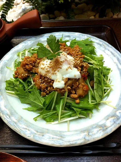 根菜と鶏そぼろ丼|まりもさん