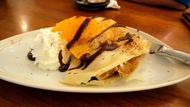 orange & chocolate crepe|Cloudy Gさん