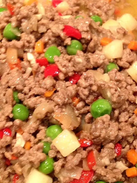 Picadillo- ground beef sauteed with onions, garlic, and diced veggies|Emmie Pizarroさん