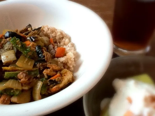 夏野菜の朝カレー|プチテンよすさん