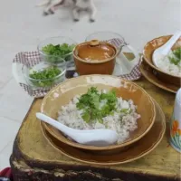 Snapdishの料理写真:😃👀Rice soup😁🐶🙊🍲