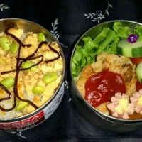 Snapdishの料理写真:はんばあぐ弁当|やまこさん