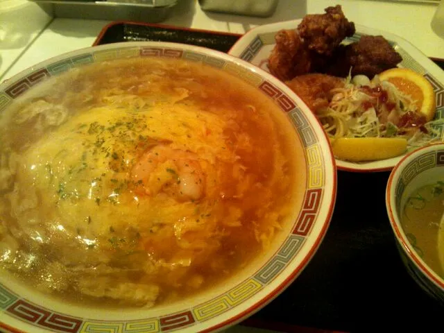 天津飯からあげ定食|うえださん