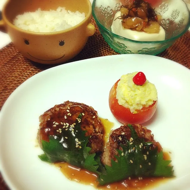 お豆腐つくね☆ポテトサラダ☆だし梅風やっこ|ぽにょ☆さん