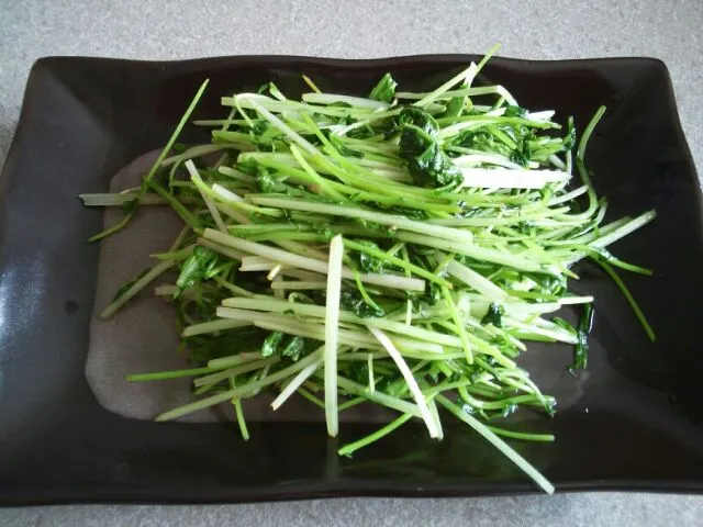 豆苗と水菜の炒めもの|気分屋食堂～雲～さん