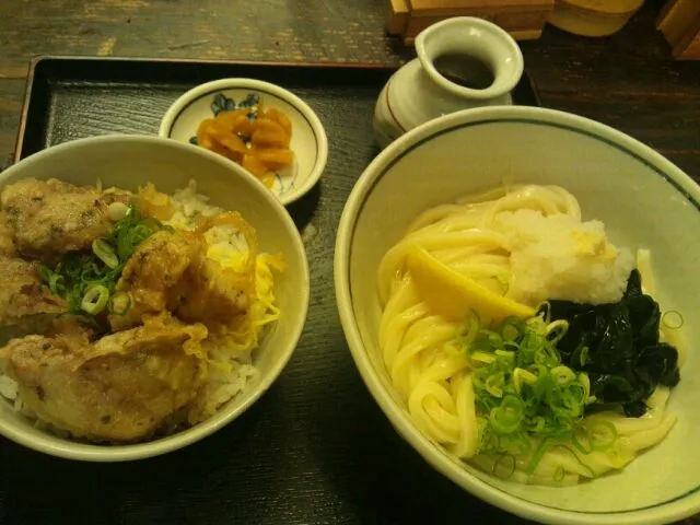 Snapdishの料理写真:鳥天丼定食|うえださん