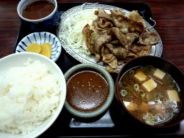 豚バラ定食|あさん