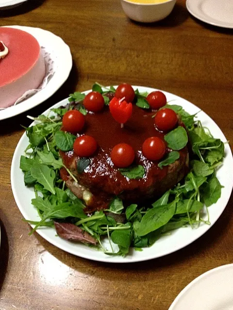 ケーキ型ミートローフ🎂マッシュポテト＆チェダーチーズ イン🍴|kanapinさん