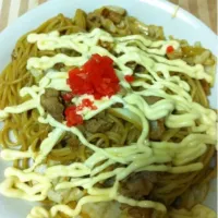 焼きそばならぬ焼きパスタ|eriさん