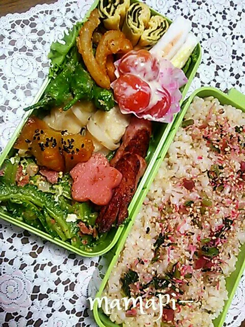 おはようごじゃります☆長男遅番弁当☆旧盆日最後ウークイです今日まで忙がしいよ～(((^^;)|katumi  ueharaさん