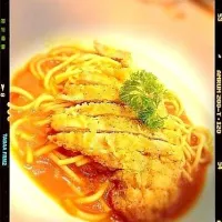 Snapdishの料理写真:Spaghetti - Tonkatsu|Zenithさん