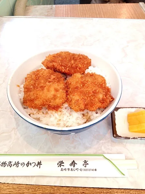 Snapdishの料理写真:高崎市@たれかつ丼４００円！美味でした！さてこれからお仕事でーす 汗|marieさん